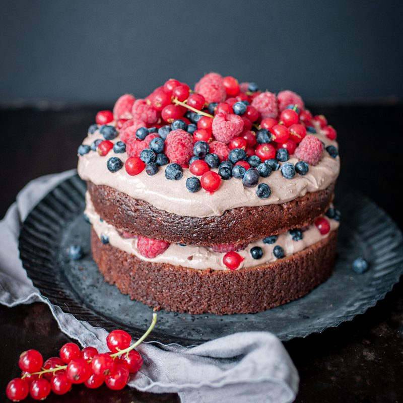 Brownie Torten Rezept Mit Kakaocreme Und Frischen Beeren