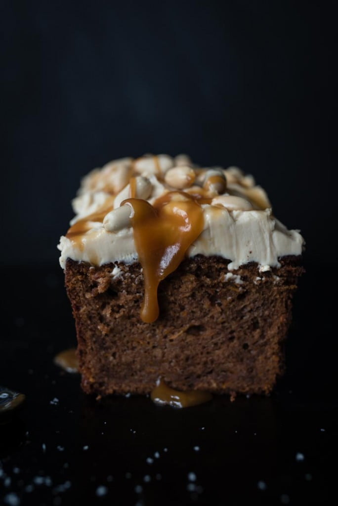 Süßkartoffelkuchen Salzkaramellfrosting trickytine