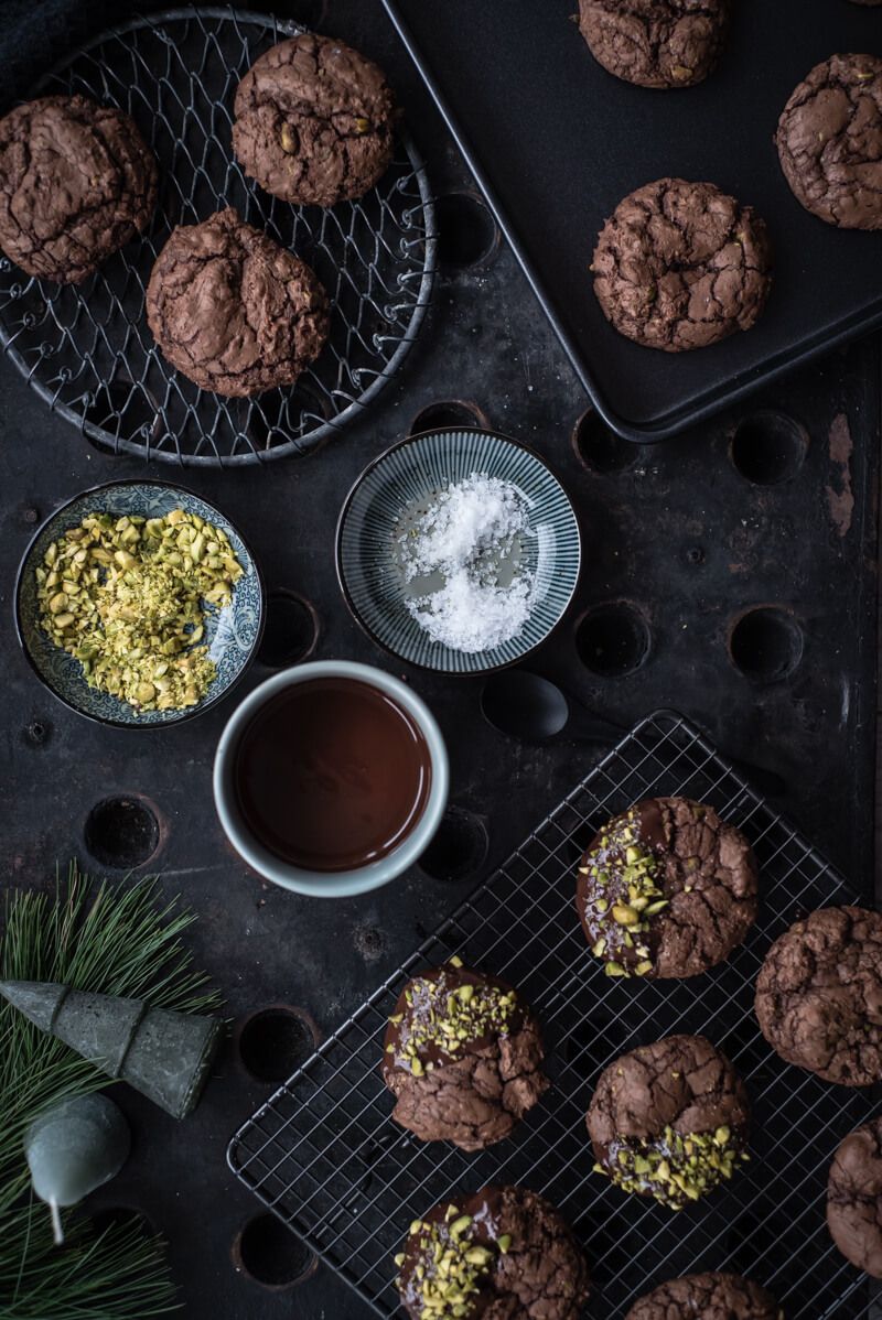 brownie cookies pistazien fleur de sel trickytine