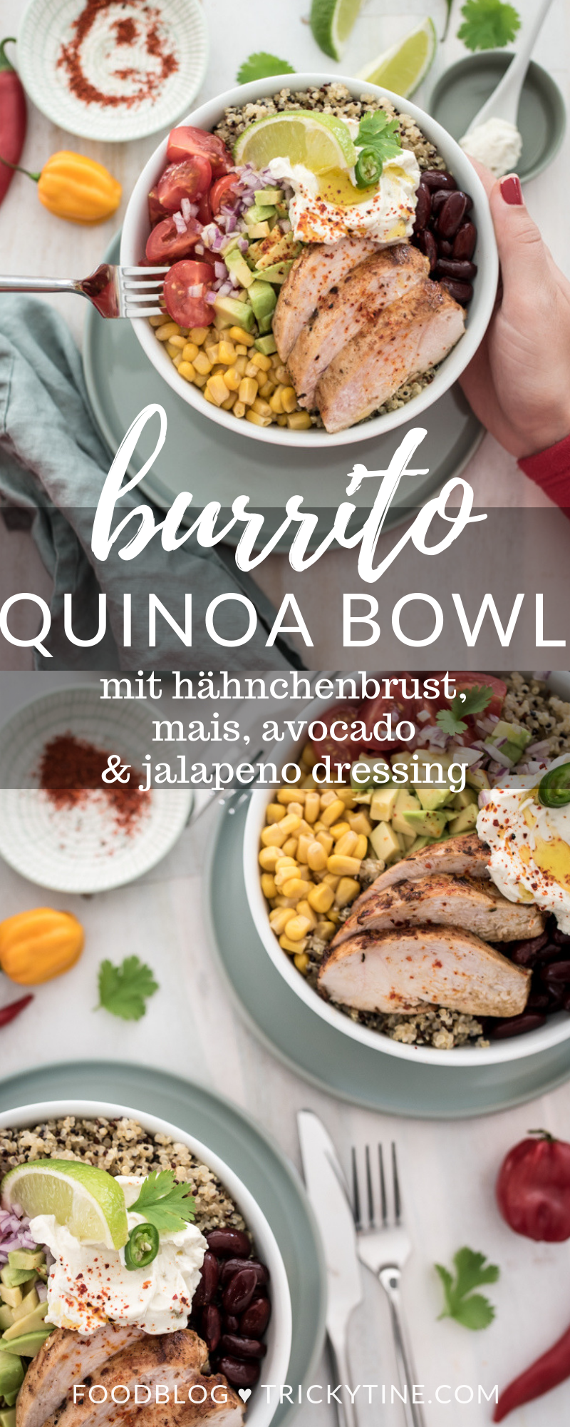 Chicken Burrito Bowl Quinoa trickytine