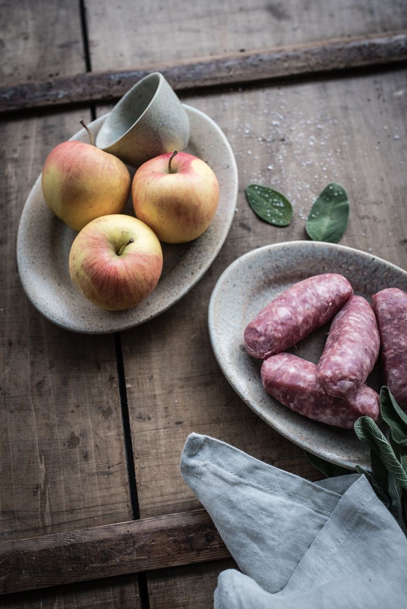 Rotkohl geröstet vom Blech Salsiccia trickytine