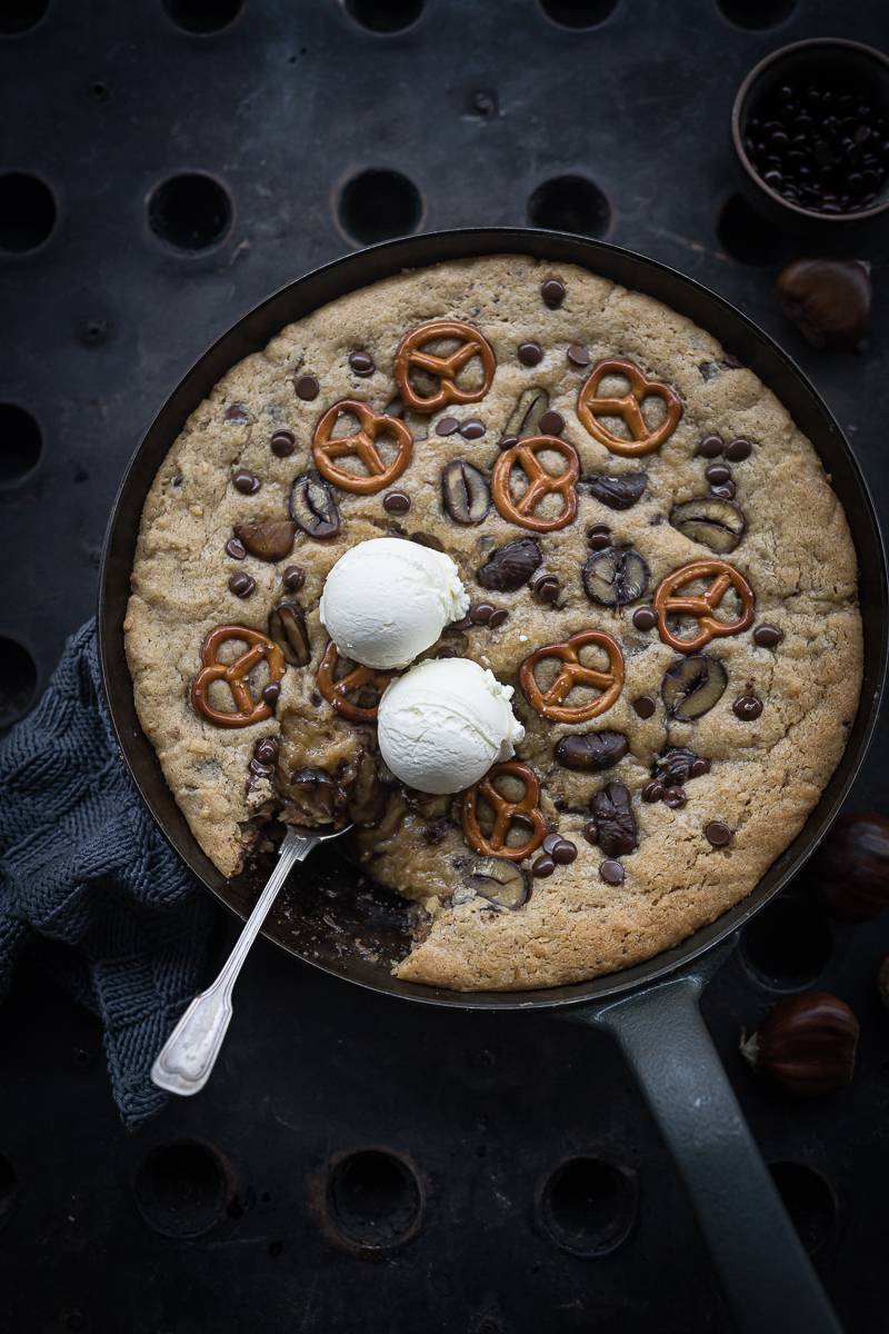 Riesen Maronen Cookie trickytine Rezept Pfannen Keks 