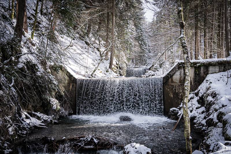 Oberstdorf trickytine Wanderung Gaisalpe Winter