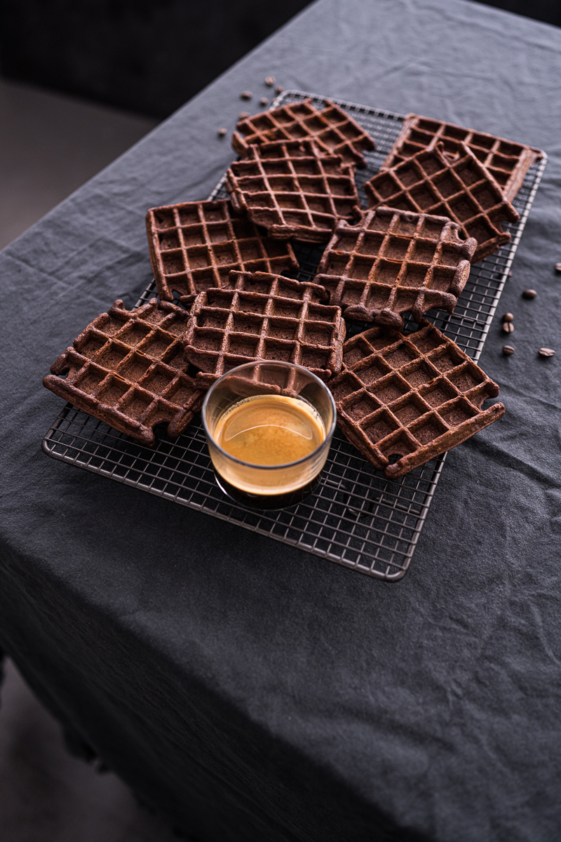 Brownie-Waffeln Espresso Rezept trickytine
