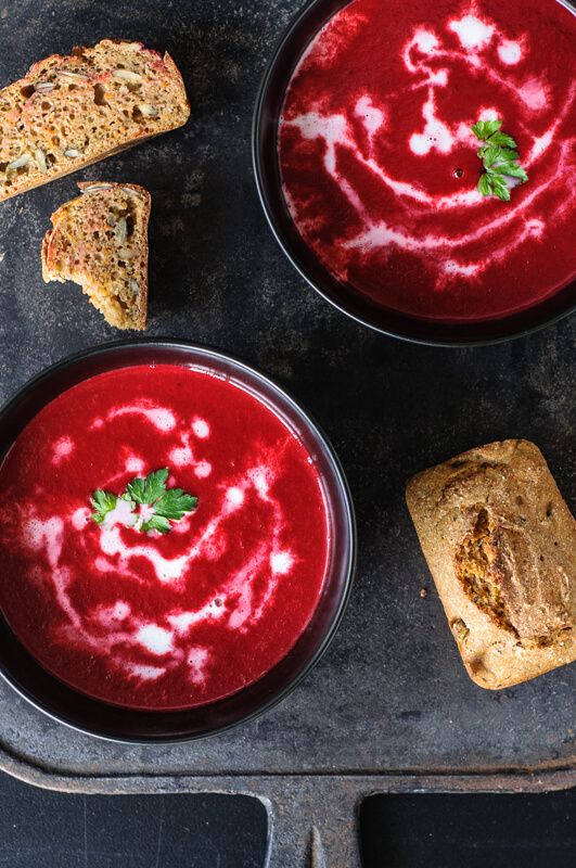 10 Suppen-Rezepte Vegane Rote Bete Suppe trickytine