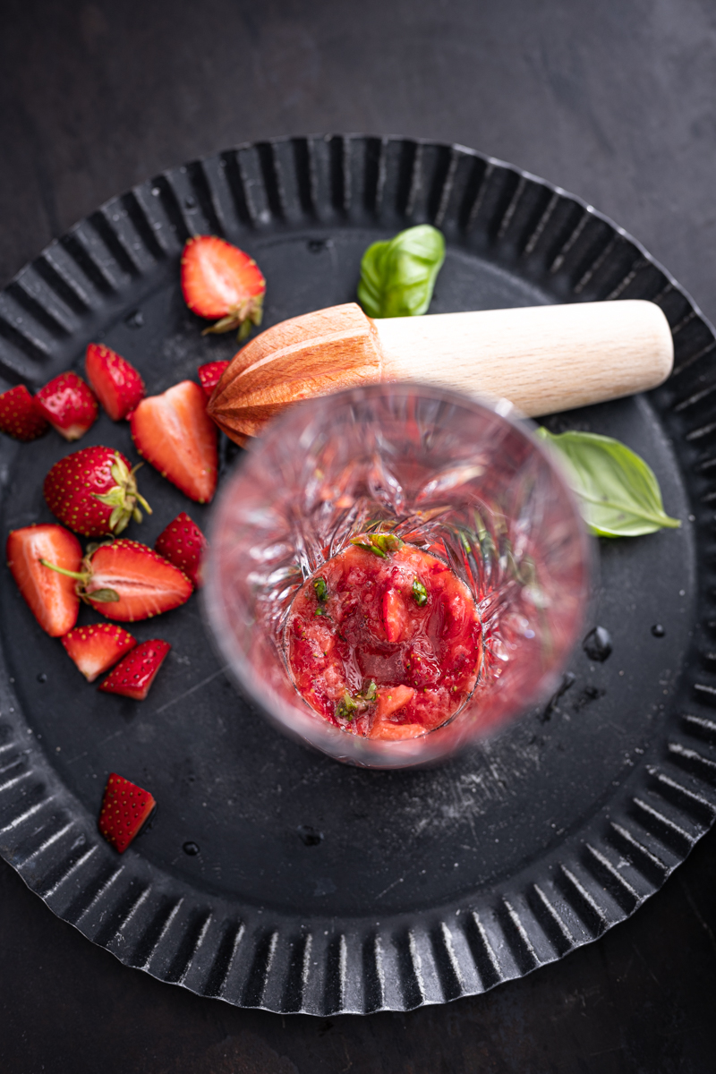 Erdbeer Spritz Basilikum trickytine