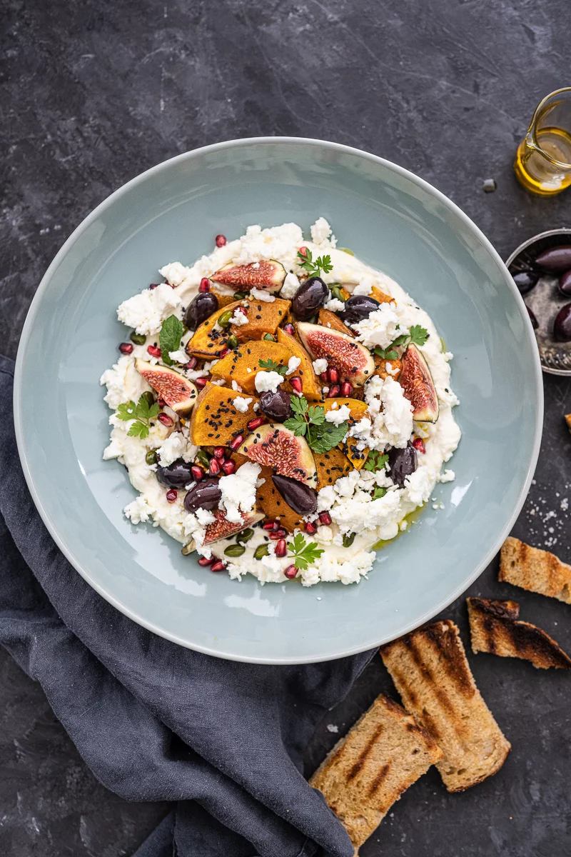 10 Feta-Rezepte Ofenkürbis mit Feta trickytine