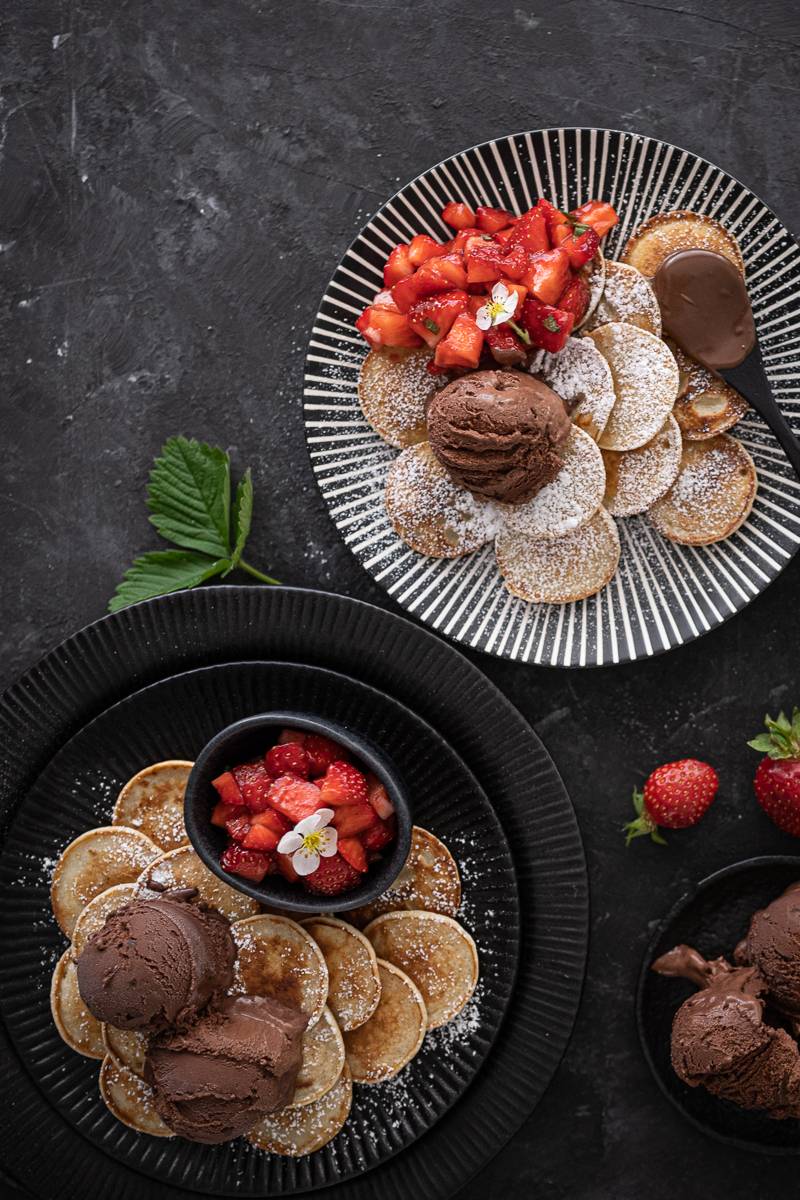 10 Sommer-Dessert Rezepte Poffertjes mit Erdbeersalat trickytine