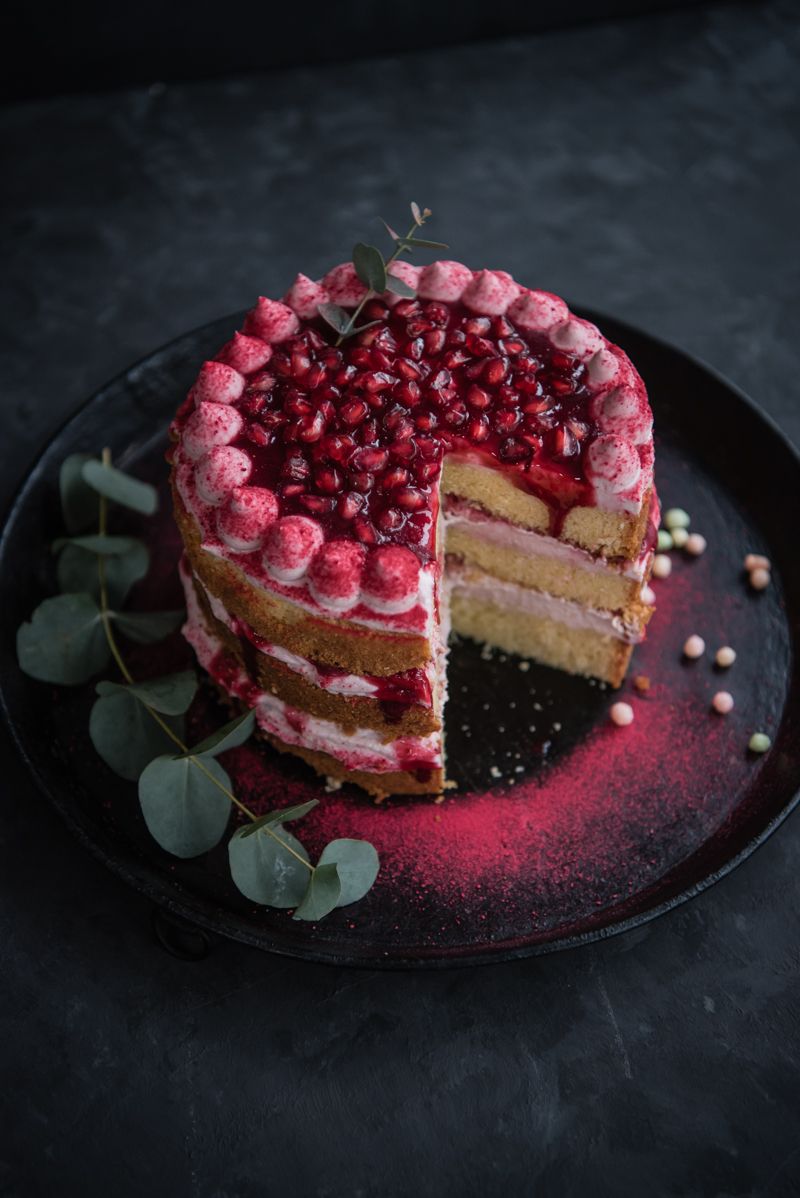 Schnelle Sommerkuchen-Rezepte Himbeer Prosecco Torte