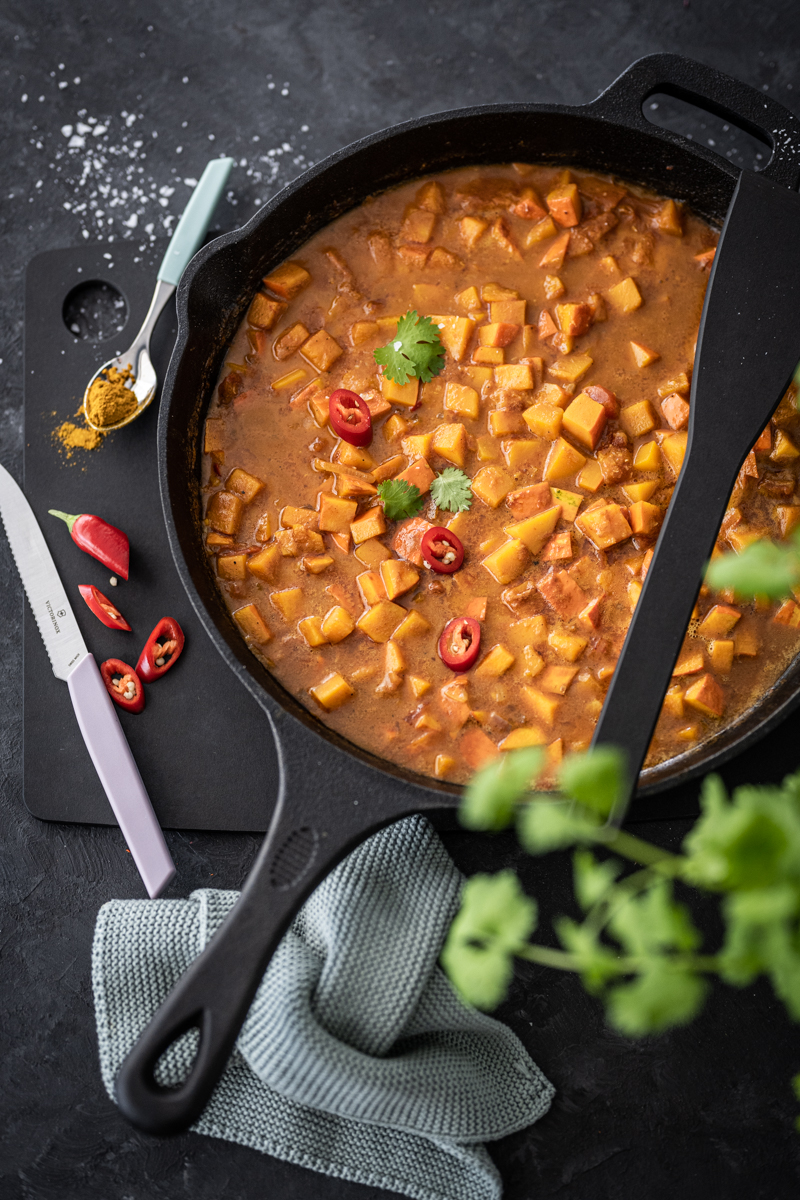 Kürbis-Curry Rezept vegan trickytine