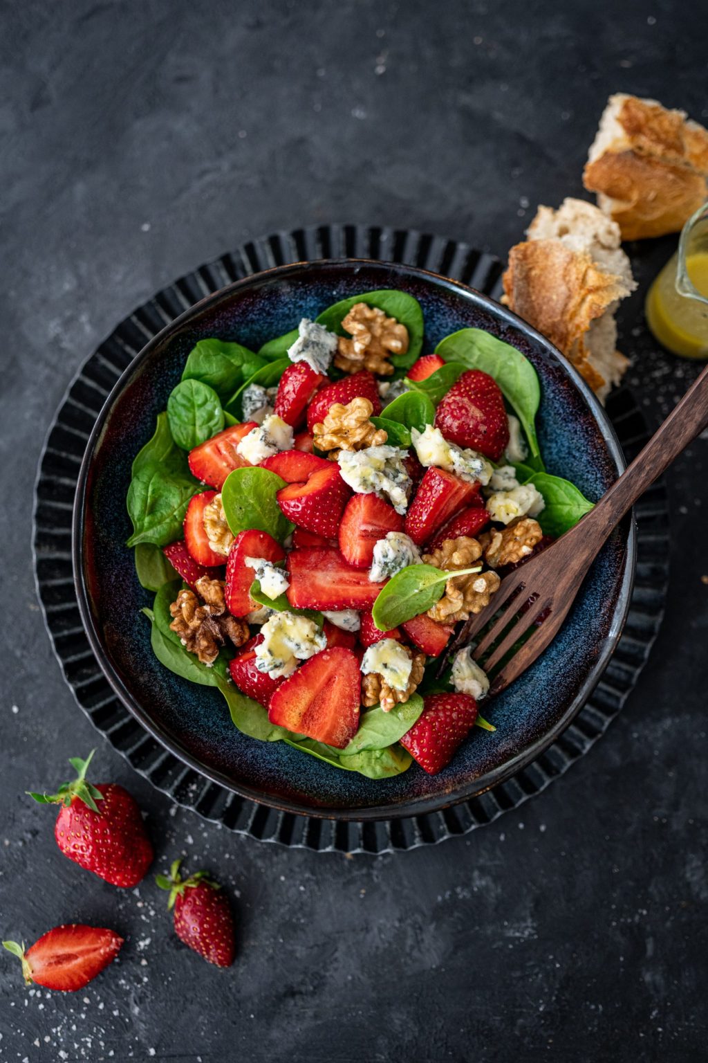 Erdbeer-Rezepte trickytine Spinat Salat