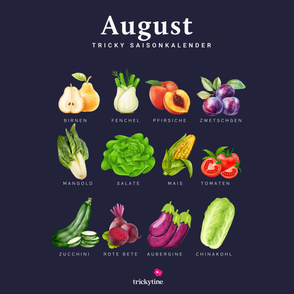 Saisonale Rezepte im August Saisonkalender