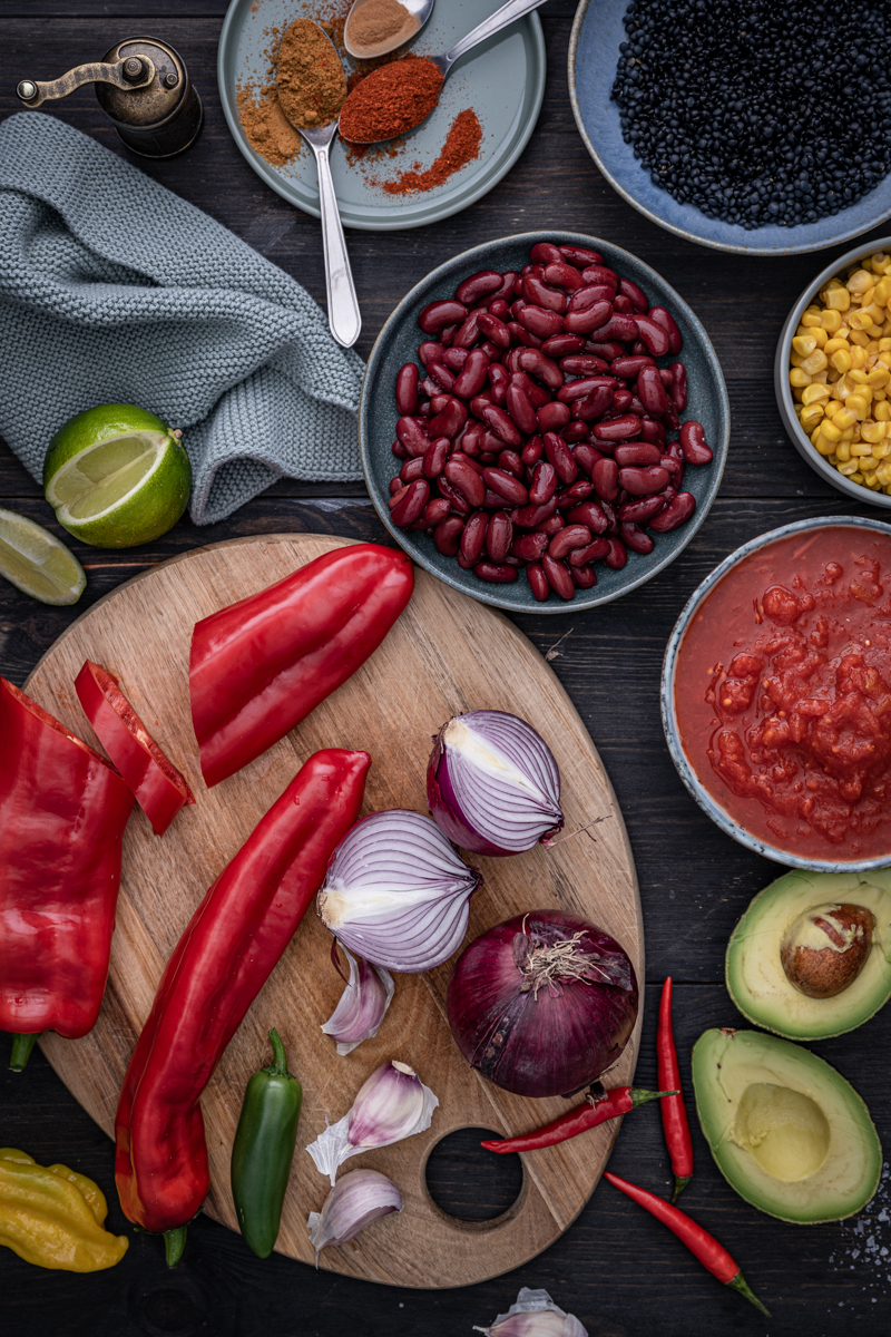 High Protein Rezepte Chili sin Carne mit Linsen