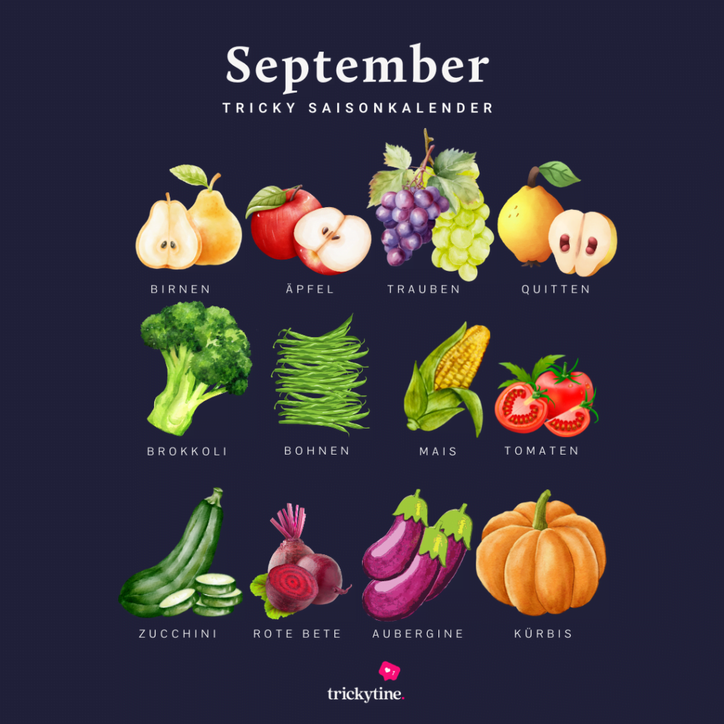 Saisonale Rezepte im September Saisonkalender trickytine
