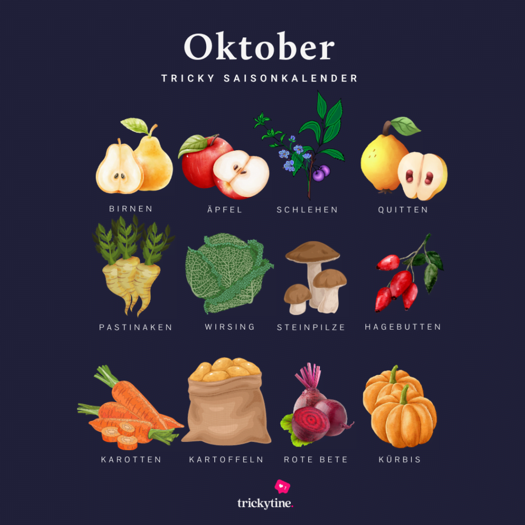 Saisonale Rezepte im Oktober Saisonkalender trickytine