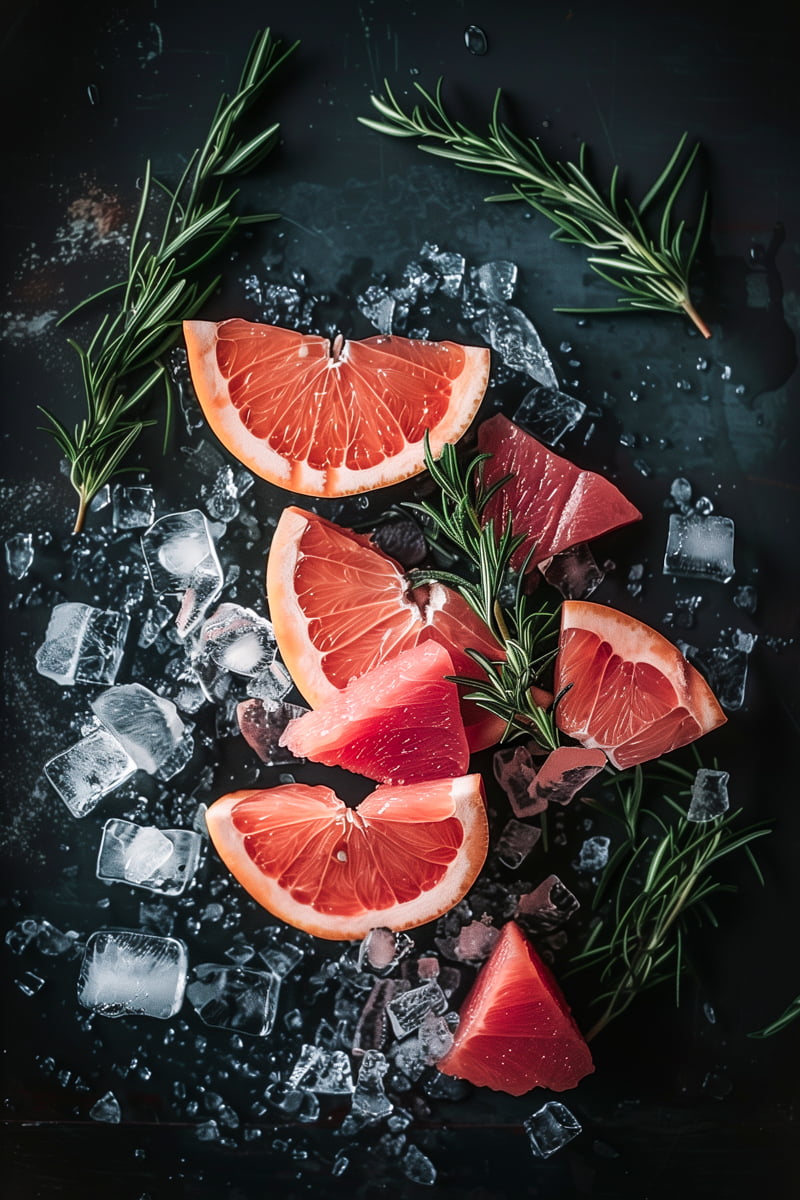 Grapefruit Spritz mit Rosmarin Aperol trickytine