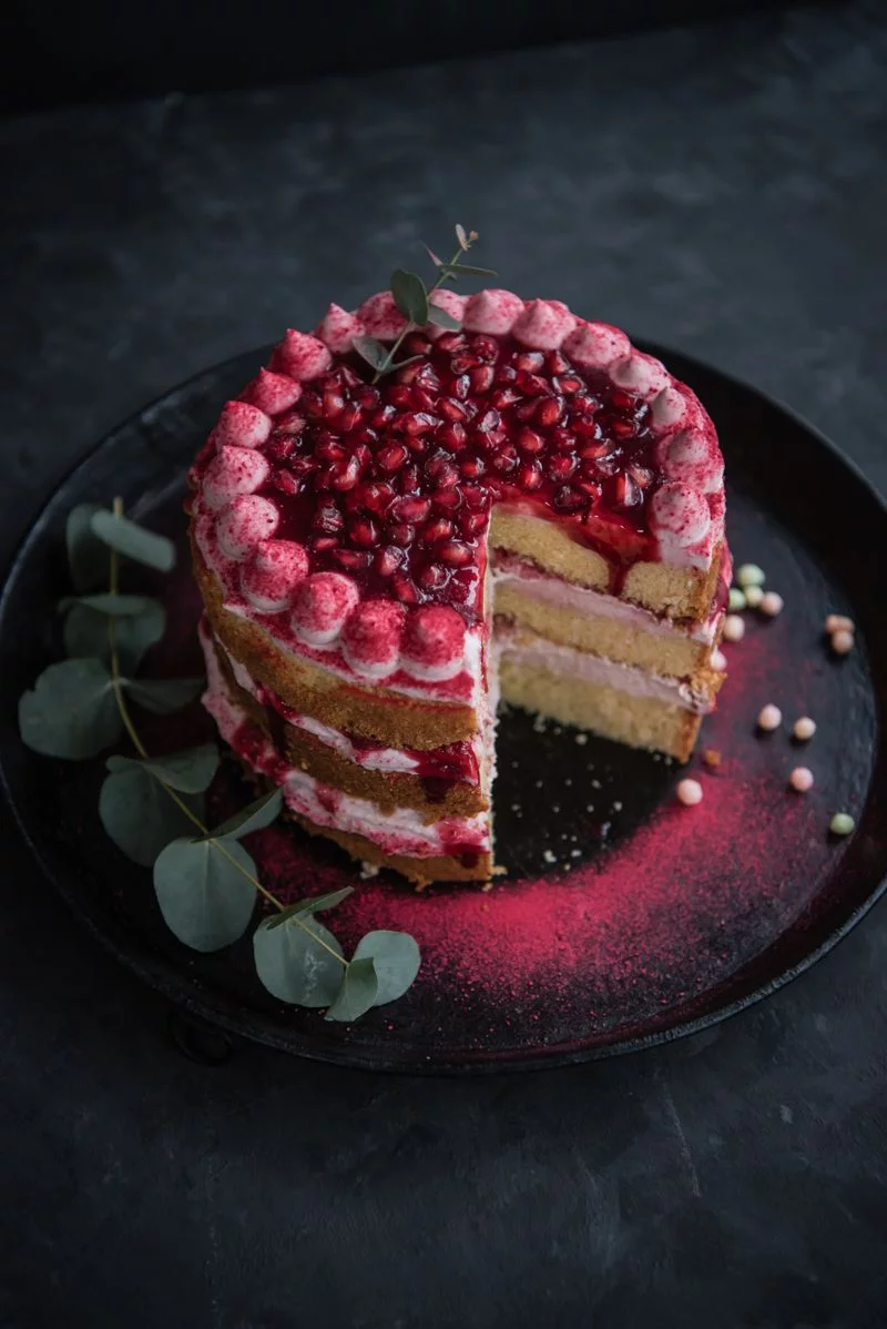 10 Kuchen zum Muttertag Himbeer Prosecco Torte trickytine
