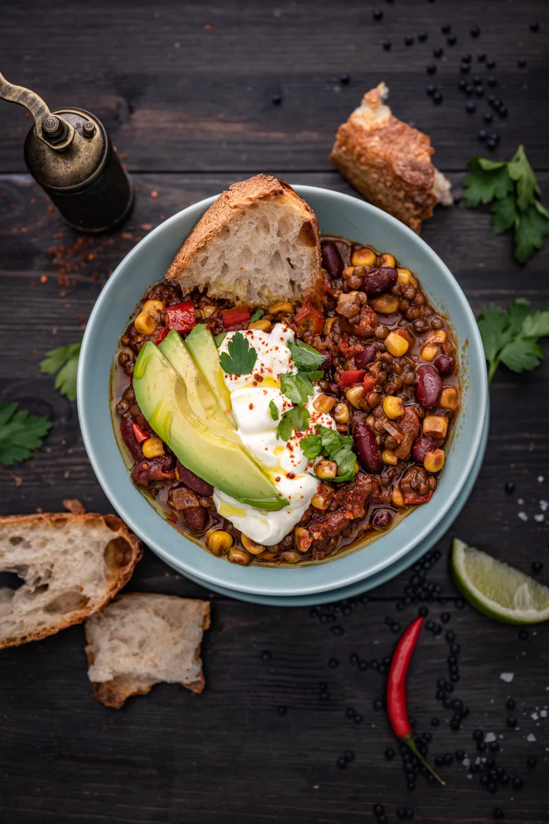 10 günstig kochen Rezepte Chili sin Carne trickytine