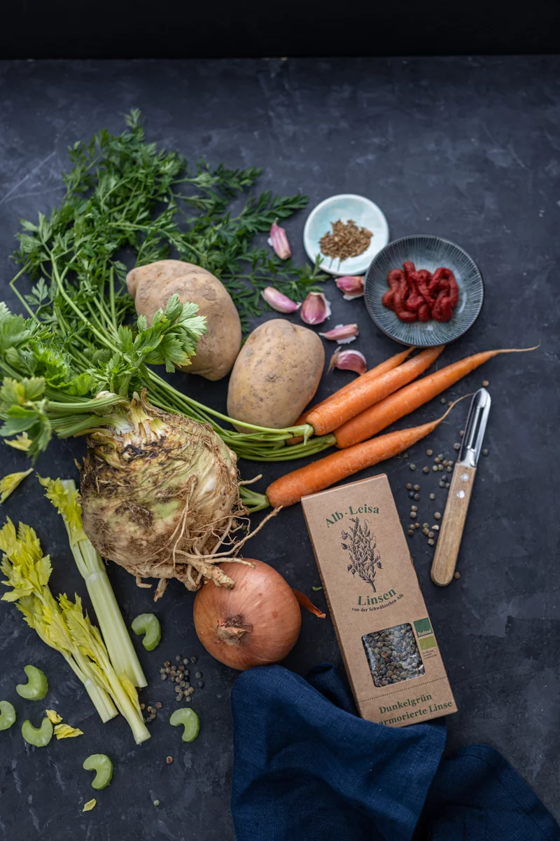 10 günstig kochen Rezepte Linseneintopf trickytine