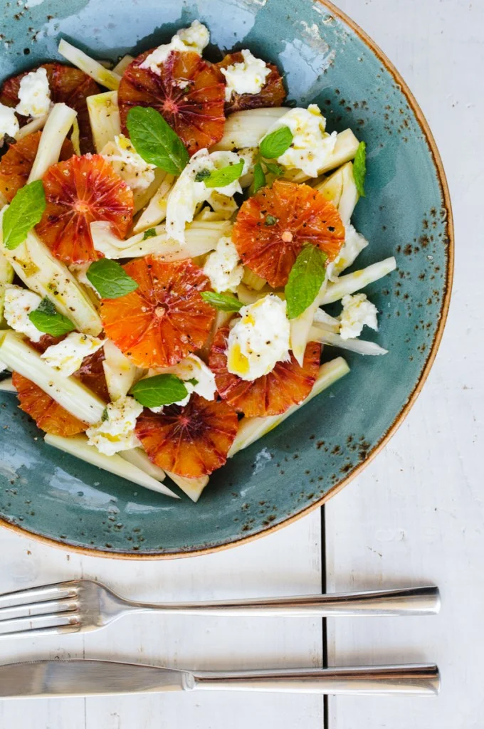 10 Rezepte mit Mozzarella und Burrata Fenchelsalat trickytine