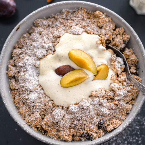 Schnelles Zwetschgencrumble aus dem Airfryer