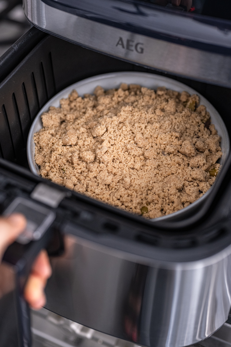 Schnelles Zwetschgencrumble aus dem Airfryer