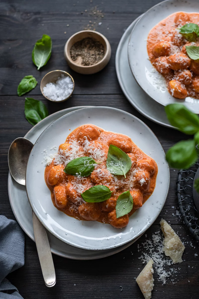 10 vegetarische Herbstgerichte Gnocchi alla Vodka trickytine 