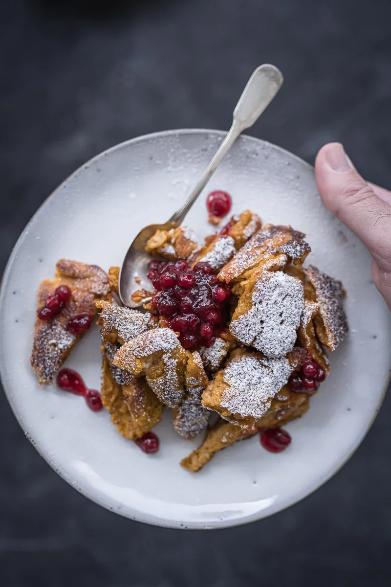 10 vegetarische Herbstgerichte Süßer Kürbis Kaiserschmarrn trickytine